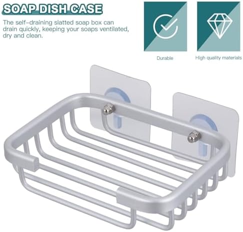 Kichvoe 1Set Single Soap Dish Holder for Bathroom Kitchen