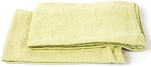 LinenMe Rustico Hand Towels Set of 2 Light Green