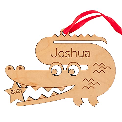 Personalized Babys First Christmas 2024 Wood Ornament