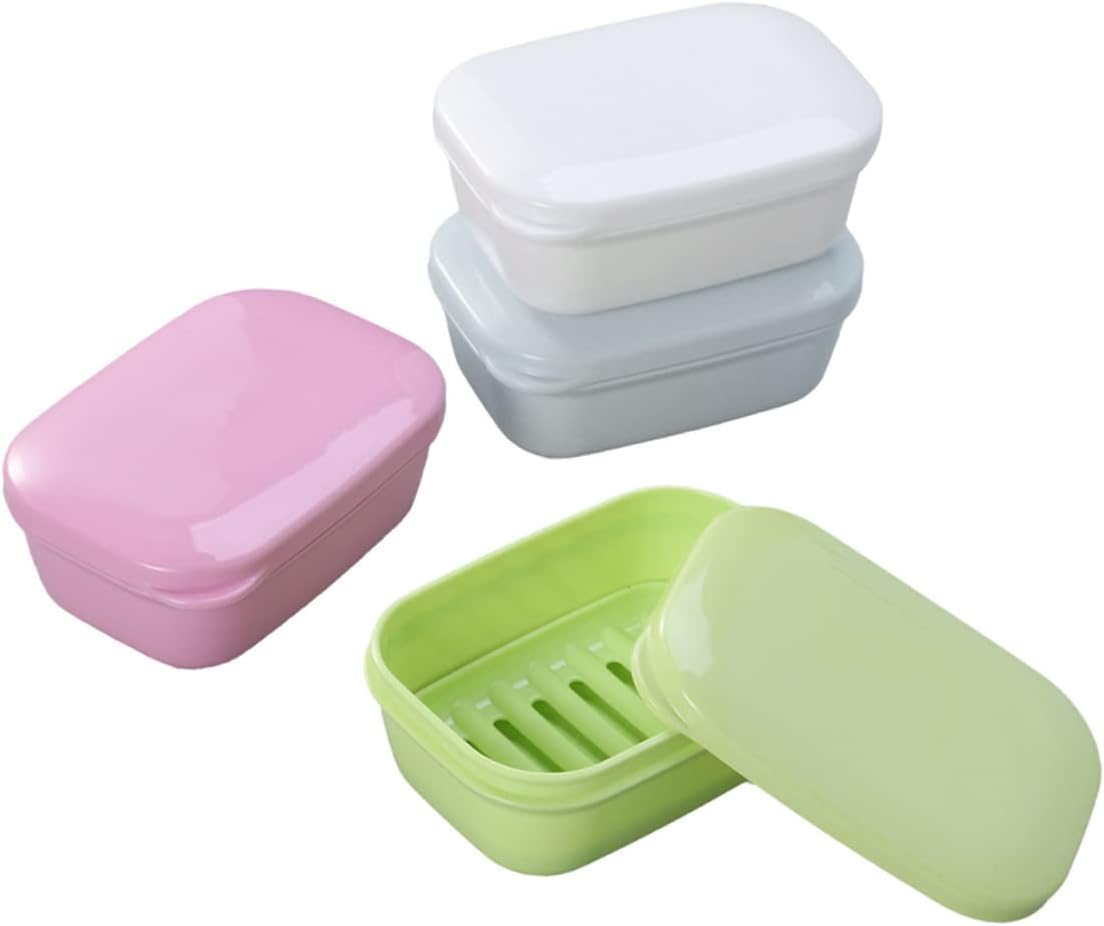 LIFKICH Portable Leakproof Soap Dish with Drain