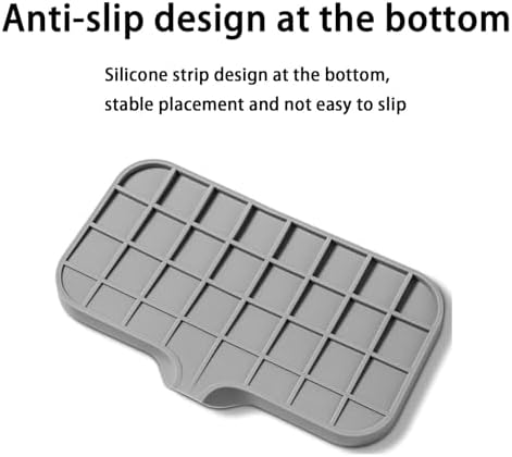 Silicone Soap Drainer with Drain for Bar Soap Kitchen Sink Organizer
