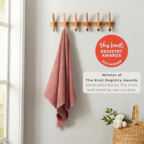 Great Bay Home Pink Bath Towels 4 Pack - 54x27 1
