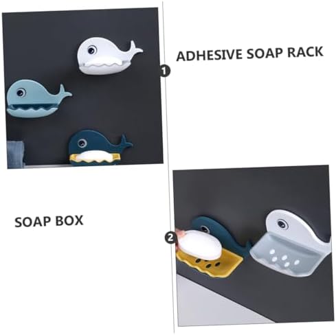 SWOOMEY Whale Shaped Soap Holder Wall Mounted Adhesive