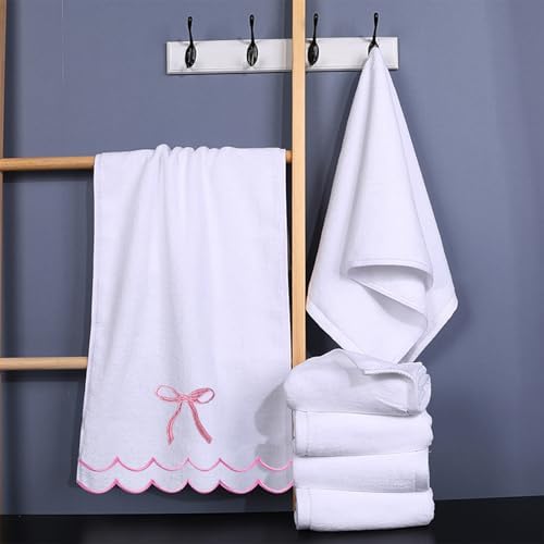 4 Set Cute Blue Coquette Bow Towels Set