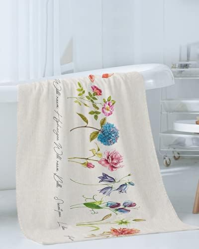 3 Piece Linen Texture Bath Towels Set