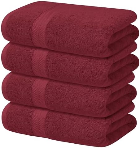 Avalon Bath Towels-Pack of 4 27x54 Inches 100 Cotton