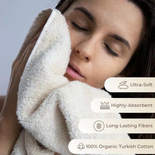 Luxury Bath Towel Set 2 Pieces 30x58 Inches Organic Turkish Cotton