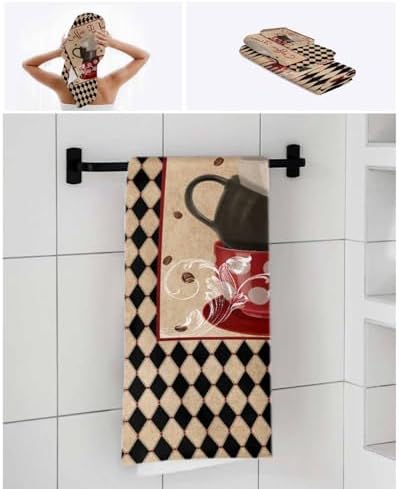 Chees D Zone Retro Diamond Plaid Bath Towel Set