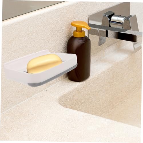 UTHCLO 1Set Absorbent Soap Dish Wall-Mounted Bathroom Organizer