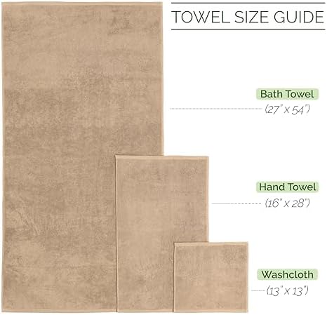 Elegant Comfort 6-Piece Turkish Cotton Towel Set - Taupe