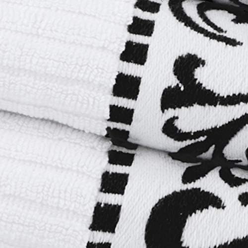 Superior 4-Piece Bath Towel Set with Greek Trim