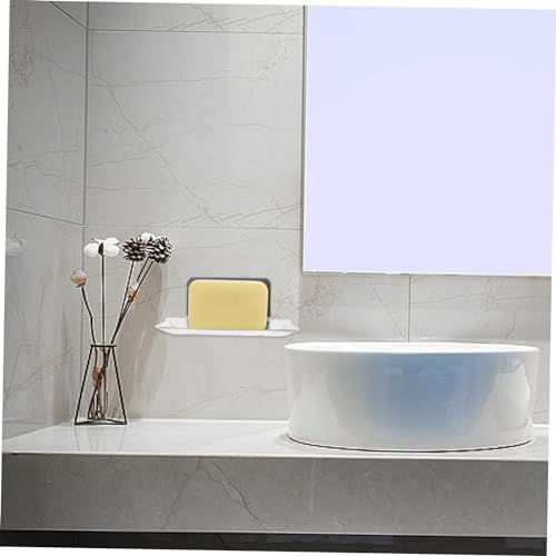 Amosfun Bar Soap Dish Holder Wall-Mounted Drainage Soap Rack Easy Install