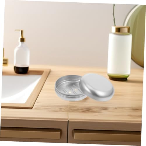 Zerodeko Round Soap Case Aluminum Soap Holder