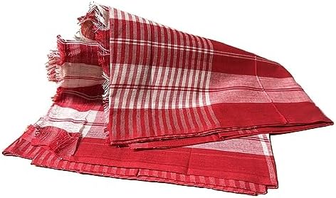 Light Weight Gamcha Bath Towel - Red