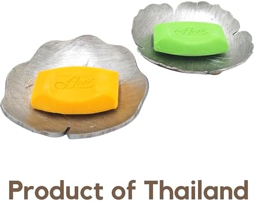 Coconut Shell Soap Dish with Silver Decor