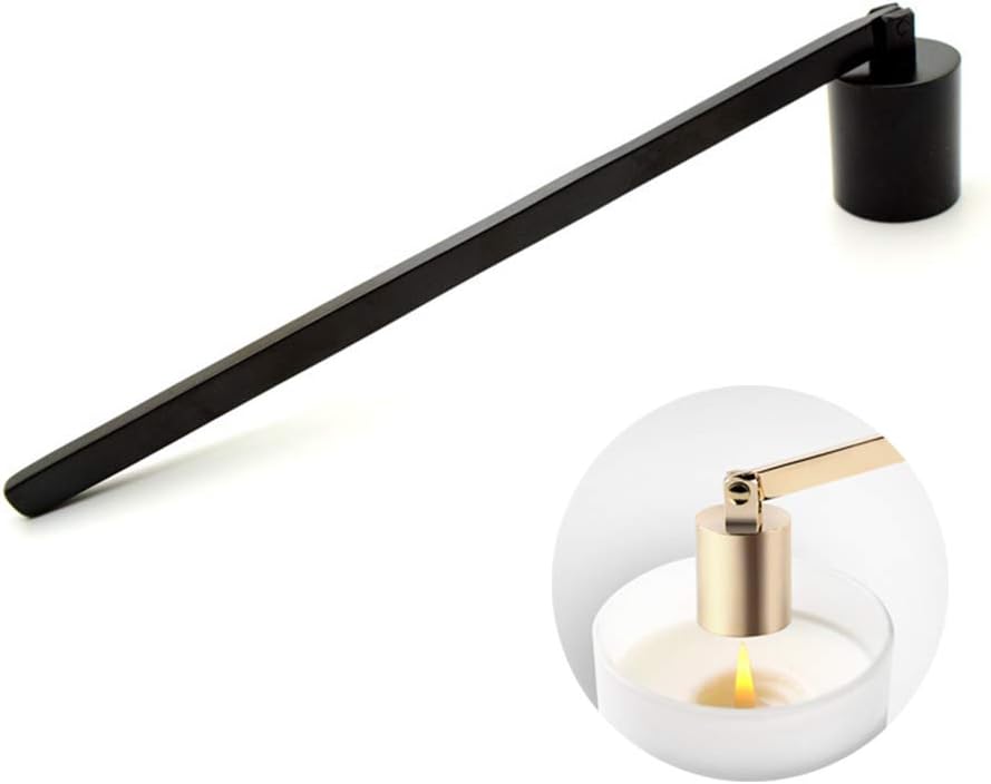 AimtoHome Candle Snuffer 63 Inch Long Black Stainless Steel Wick Extinguisher
