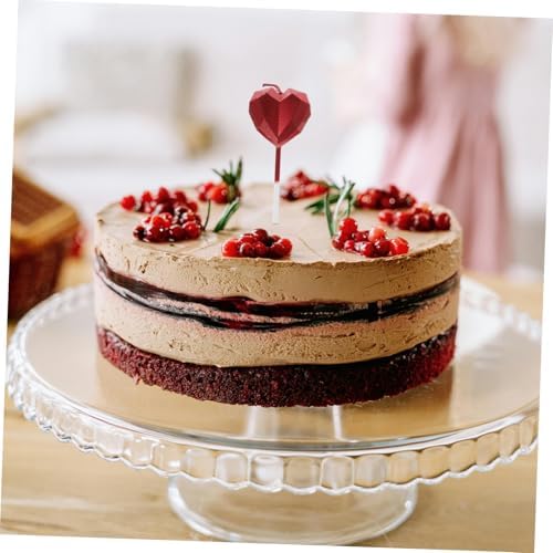 PRETYZOOM Birthday Cake Heart Candles 8 Pack Decor Set 1