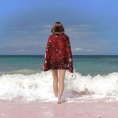 DADABULIU Christmas Red Bath Towel - Premium Microfiber