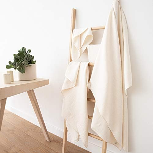 LinenMe Cream Lara Towel Set 2 Bath 2 Hand Towels
