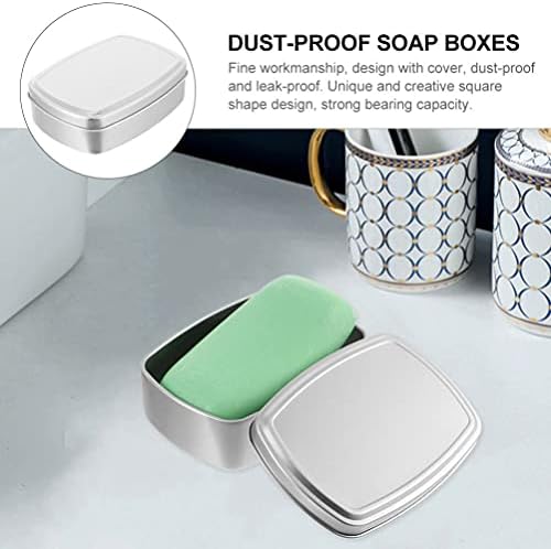 3PCS Aluminum Travel Soap Holder with Leak Proof Lid
