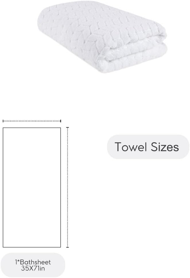 BAGNO MILANO Turkish Bath Towel Set - Charcoal Quick Dry Plush Towels