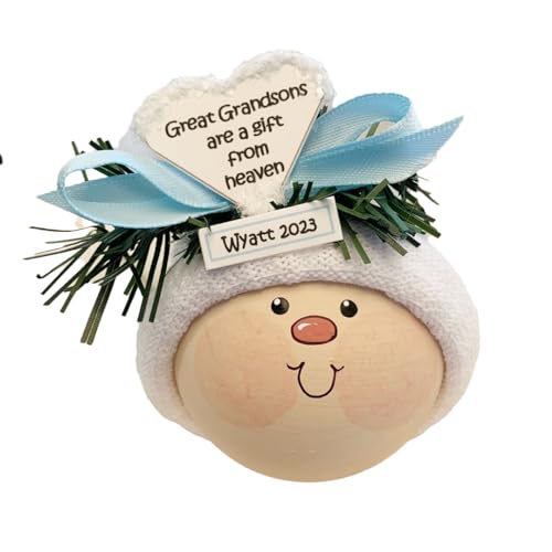 Handmade Christmas Ornament Heart BABY FACE