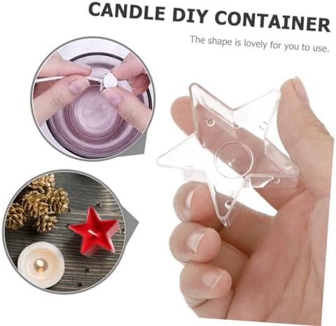 BELLIFFY 70pc Star Shaped Candle Jars with Wicks and Holders