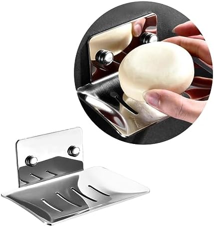 HOLIDYOYO Modern Design Stainless Steel Soap Dish Holder