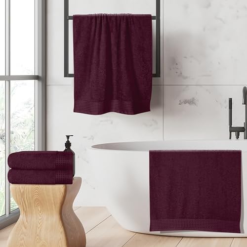 GLAMBURG Ultra Soft 4 Pack Bath Towels Set 27x54 Inches