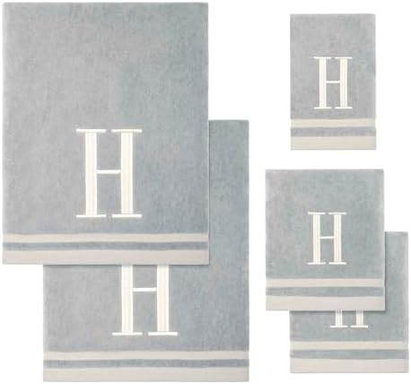 Avanti Linens - Towel Set with Monogram Initial H
