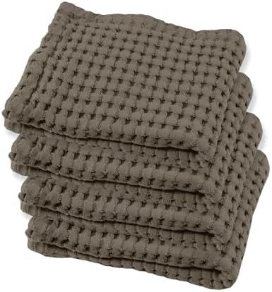 GILDEN TREE Waffle Towel Set of 4 Stone 1