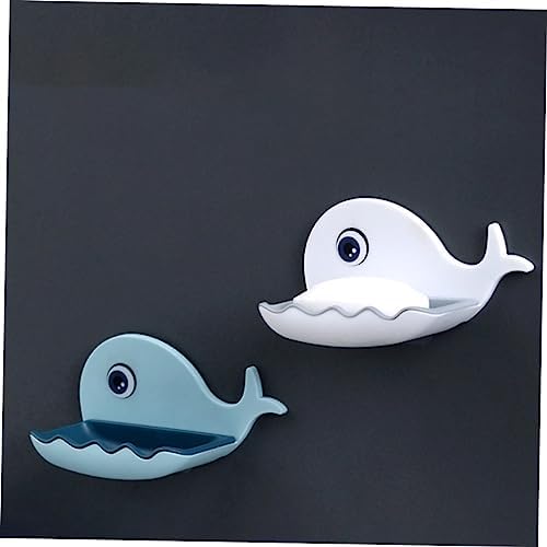 IMIKEYA Adorable Whale Soap Dish Wall Holder
