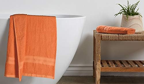 BOUTIQUO Premium Cotton 4 Pack Bath Towel Set - Orange 1
