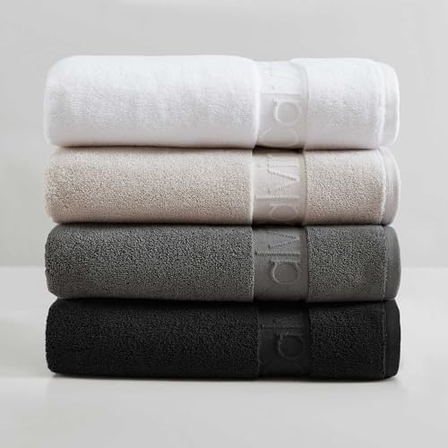 Calvin Klein Bath Towel Set 3-Piece Solid Grey 1