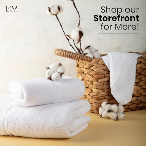 LKM Turkish Cotton Bath Towel Set 3 Piece Grey Luxury Towels