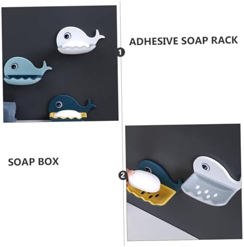 IMIKEYA Adorable Whale Soap Dish Wall Holder