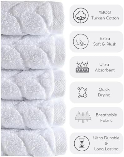BAGNO MILANO Turkish Bath Towel Set - Charcoal Quick Dry Plush Towels