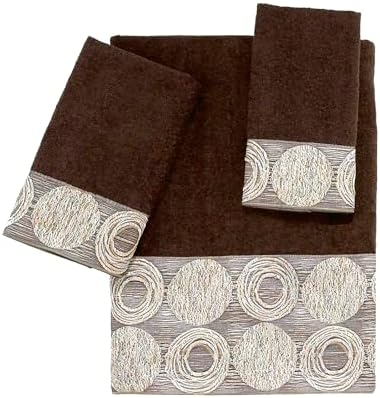 Avanti Linens 3pc Towel Set Soft Absorbent Cotton Galaxy Collection Mocha