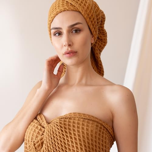 Viva Maison Waffle Bath Towels Set of 2 Extra Large