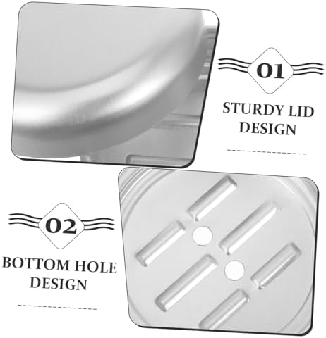 2pcs Travel Soap Dish Holder Leakproof Soap Case with Lid