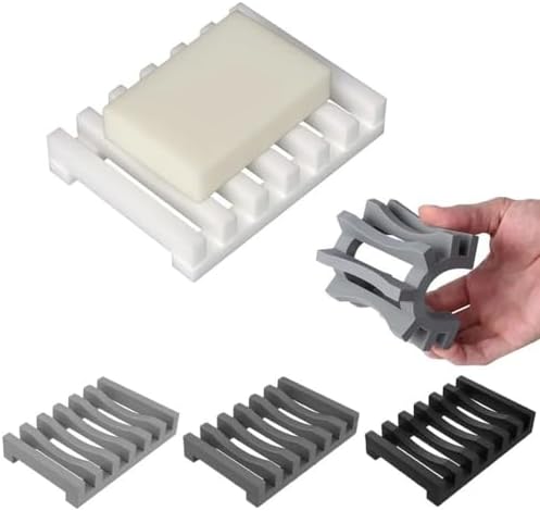 Silicone Soap Dish Holder with Non-Slip Base