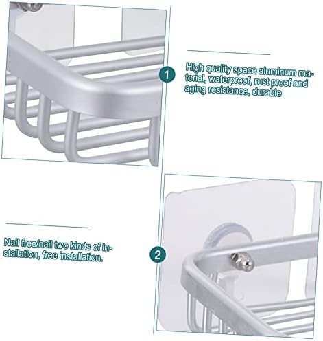 Yardenfun Self Draining Aluminum Soap Dish Holder for Bathroom