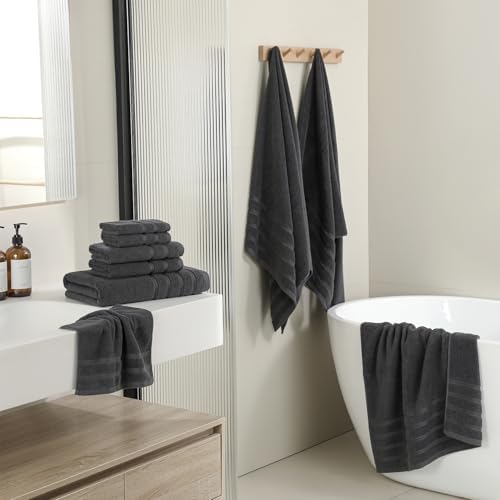 QAJ 16-Piece Bath Towels Set - 100 Cotton Soft and Durable