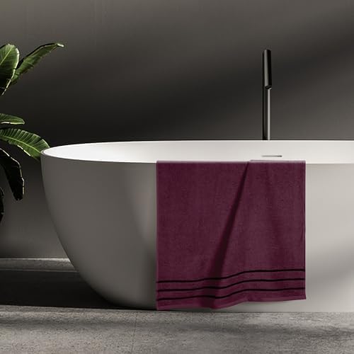 MyOwn Ultra Soft 4 Pack Bath Towel Set 27x54 Inches Burgundy