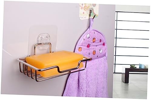 GLEAVI Wall Mount Soap Holder Adhesive Stainless Steel Dish for Bathroom Kitchen