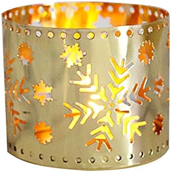 Klun Golden Snowflake Christmas Candle Holder