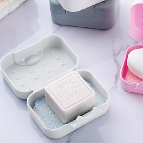 Leakproof Travel Soap Case with Lid and Drainage