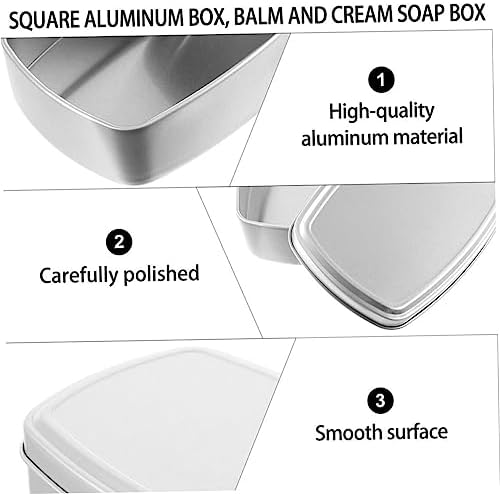 HOMSFOU 4Pcs Durable Aluminum Soap Holders
