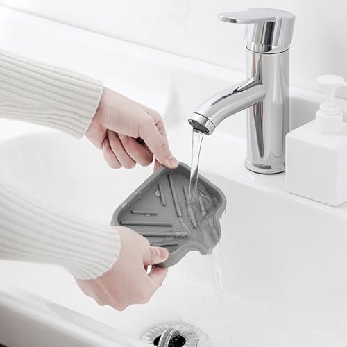 ZMYING Portable Silicone Soap Tray for Bathroom and Travel