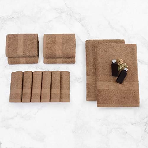 Superior Cotton Towel Set 12 Piece Latte Collection